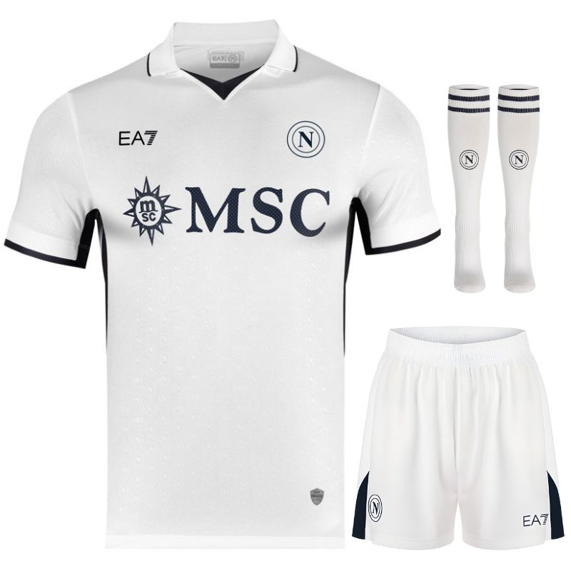 Completo Bambini SSC Napoli Trasferta 2024/2025 – Maglia, Pantaloncini e Calzettoni